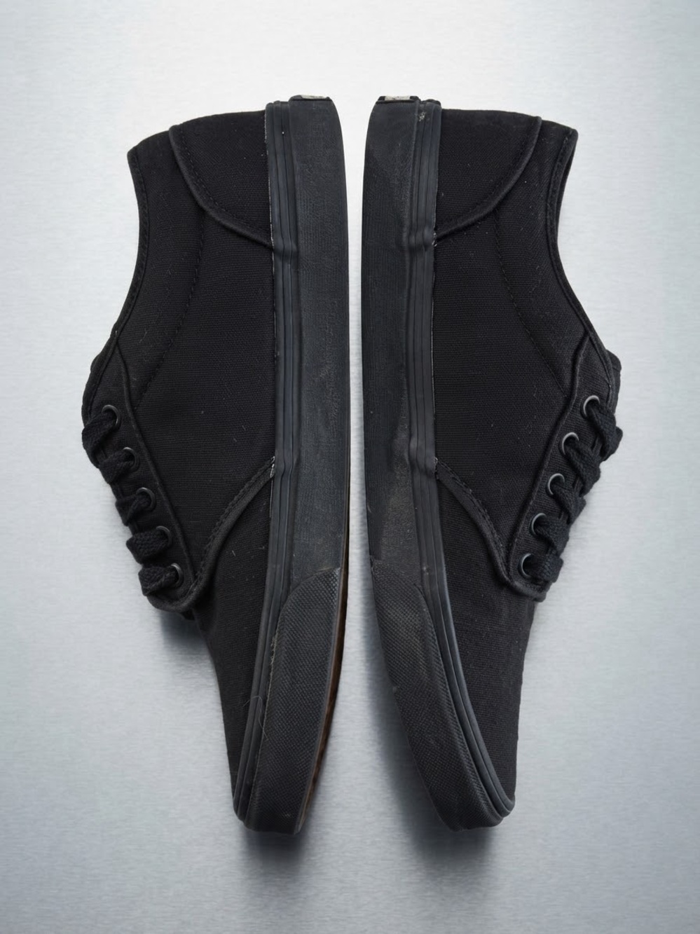 Vans Black Canvas Low-Top Sneakers
